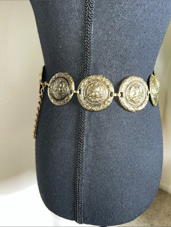 ESCADA Women’s Bronze American Eagle Anchor Stars Design Vintage Concho Belt main image 11